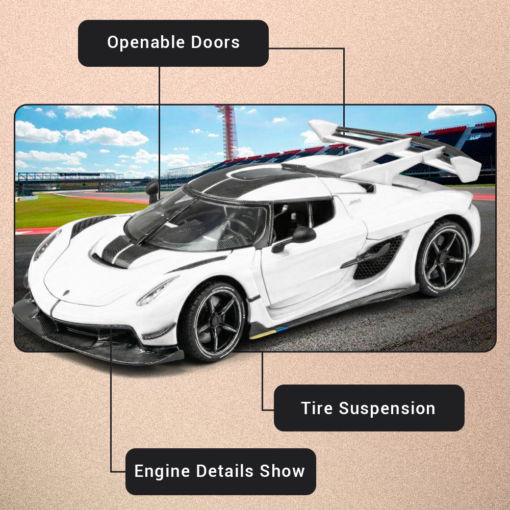 Koenigsegg 1:24 Scale Model Car with Smoke Effect