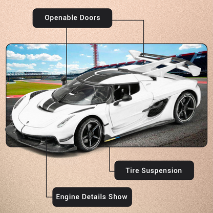 Koenigsegg 1:24 Scale Model Car with Smoke Effect