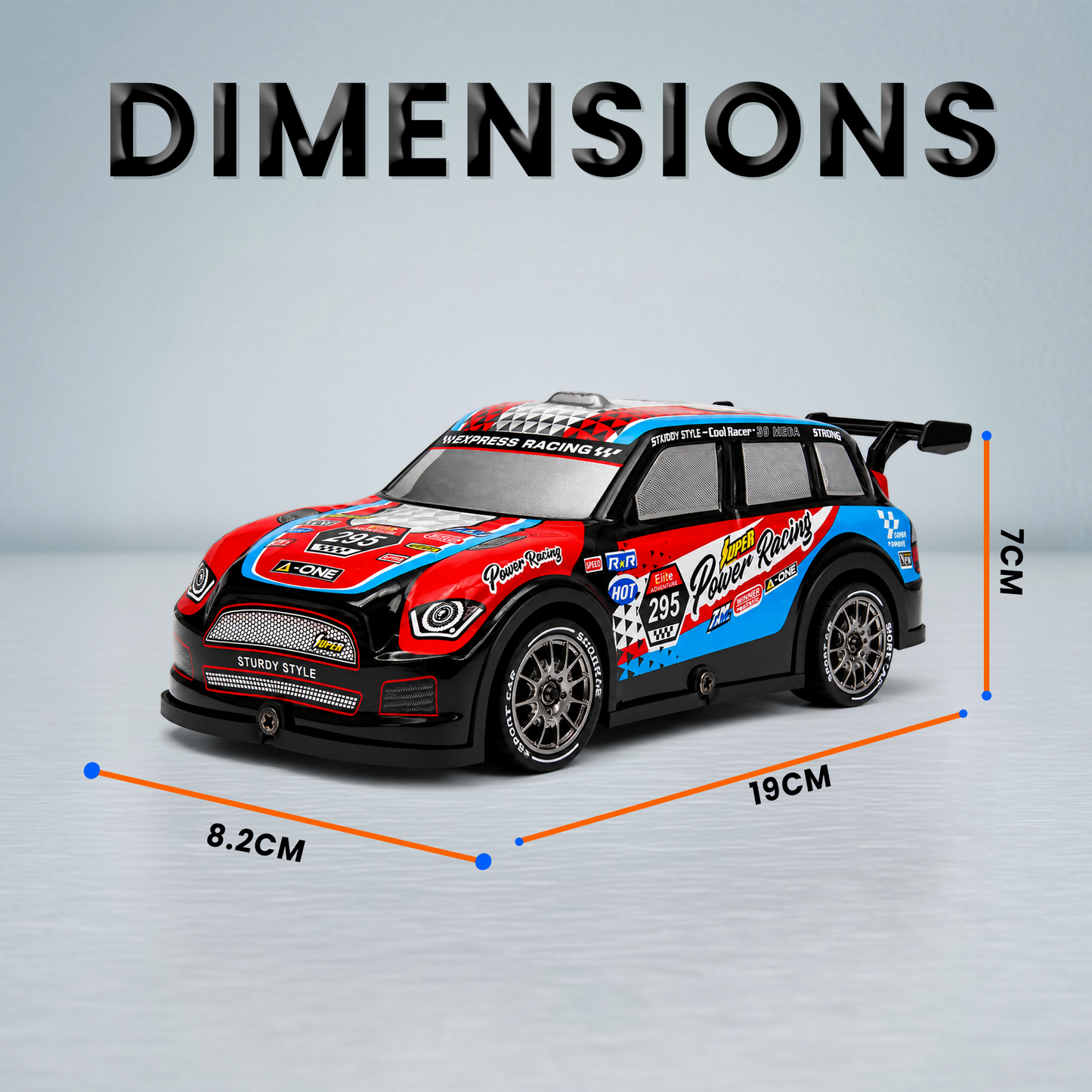 Rechargeable Remote Control - High Speed Drift Racing Car with Extra Drift Tires – Light & Smoke Effect
