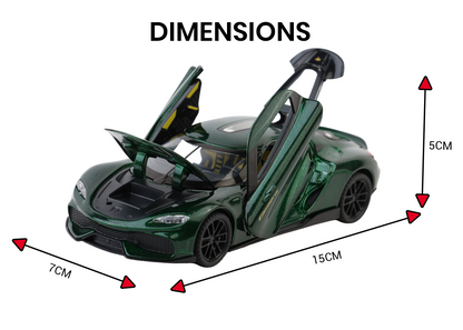 Koengseg 1:32 Scale Alloy Metal Pullback Toy car with Openable Doors Light Music