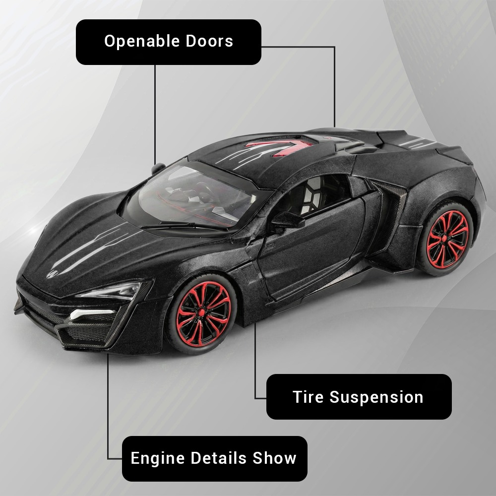 Lyken Super Run 1:24 Scale Model Car With Smoke Effect