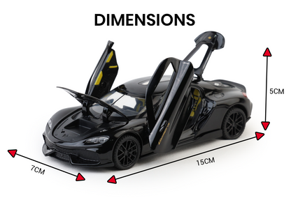 Koengseg 1:32 Scale Alloy Metal Pullback Toy car with Openable Doors Light Music