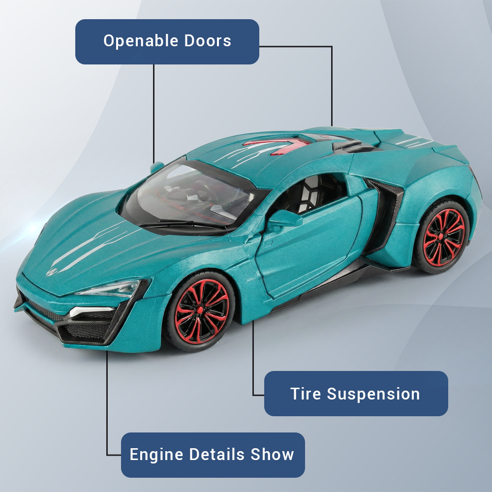 Lyken Super Run 1:24 Scale Model Car With Smoke Effect