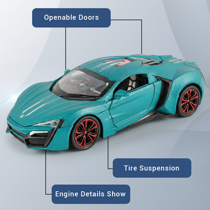 Lyken Super Run 1:24 Scale Model Car With Smoke Effect