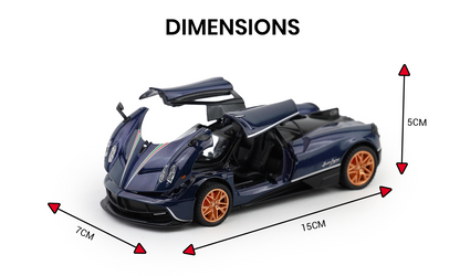 Pagani Huayra 1:32 Scale Alloy Metal Pullback Toy car with Openable Doors Light Music