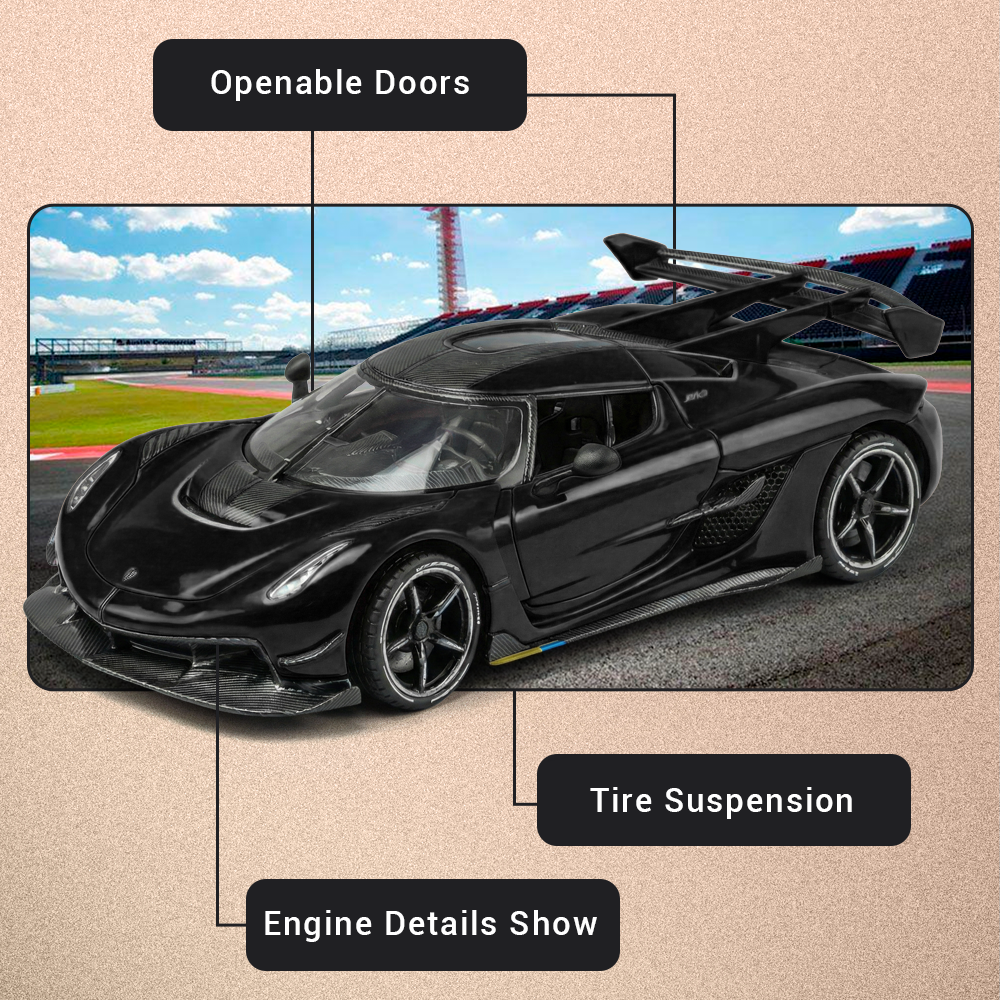 Koenigsegg 1:24 Scale Model Car with Smoke Effect