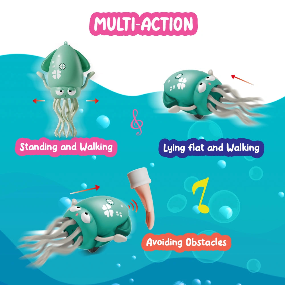Dancing Squid Baby Toy – Crawling, Music & LED Magic for Active Playtime