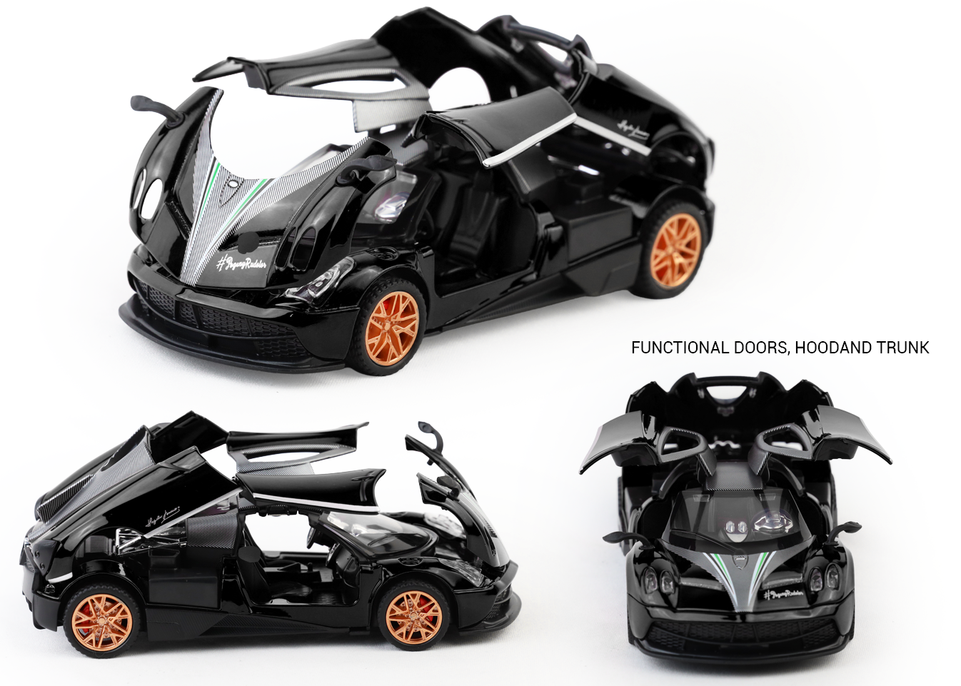 Pagani Fengshen 1:32 Scale Alloy Metal Pullback Toy car with Openable Doors Light Music
