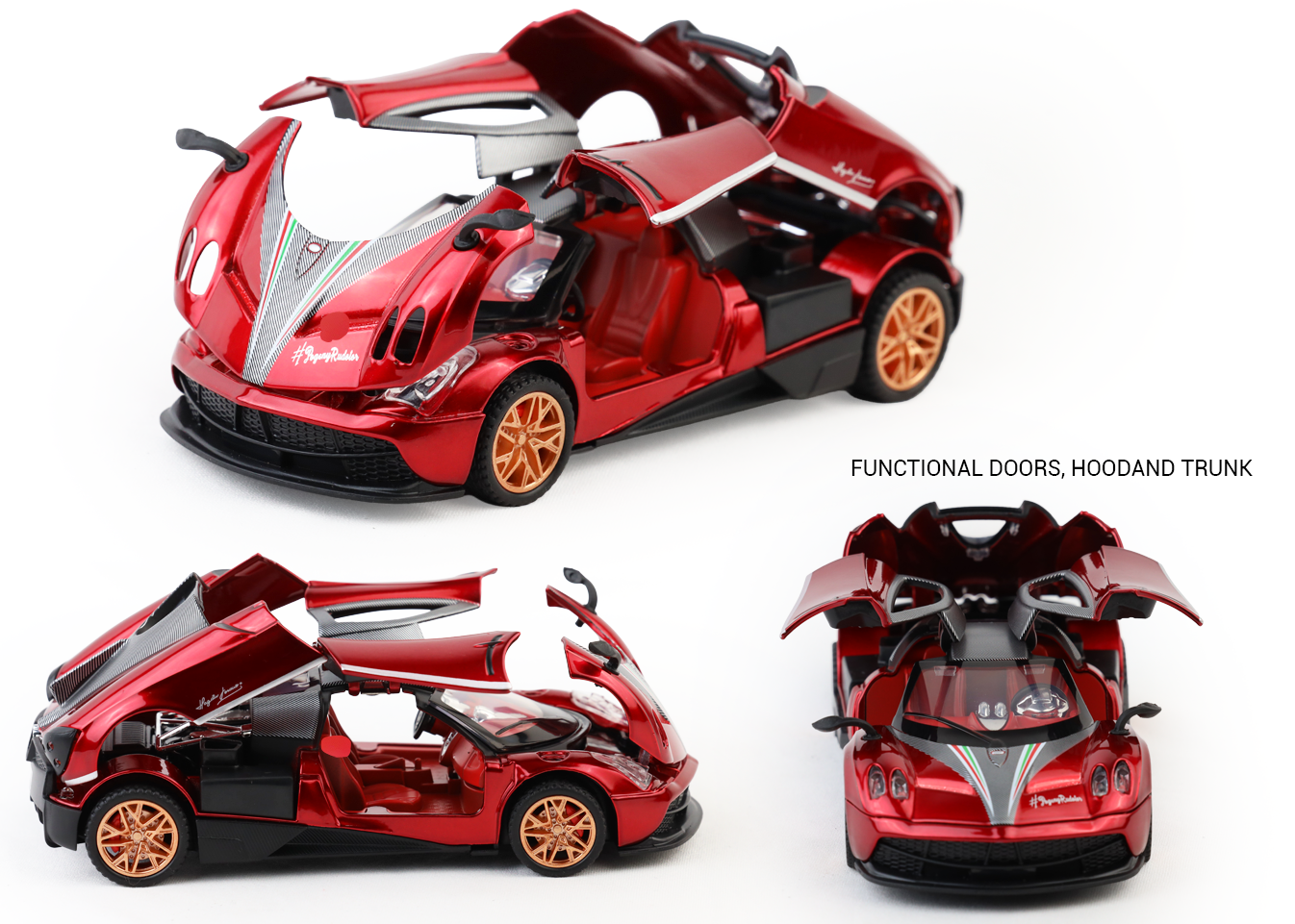 Pagani Fengshen 1:32 Scale Alloy Metal Pullback Toy car with Openable Doors Light Music