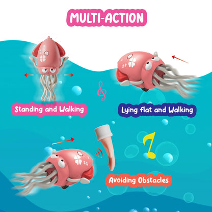 Dancing Squid Baby Toy – Crawling, Music & LED Magic for Active Playtime