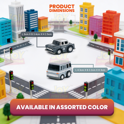 Mini Racer High Speed Transport-Series, Police-Car & Van Pullback Toy (Pack of 2 Multicolors) - Joy Junction Uncategorized (I