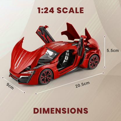 Lyken Super Run 1:24 Scale Model Car With Smoke Effect