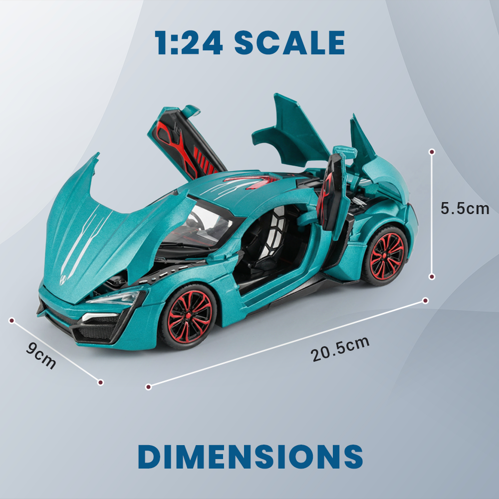 Lyken Super Run 1:24 Scale Model Car With Smoke Effect
