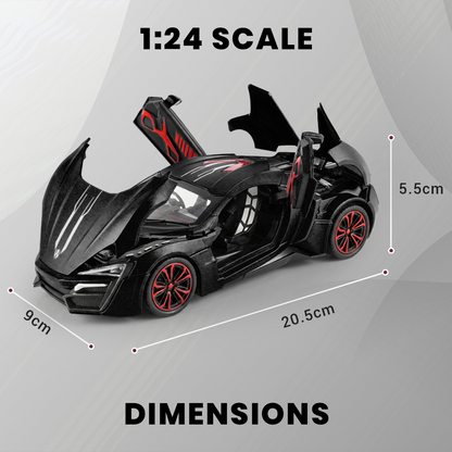Lyken Super Run 1:24 Scale Model Car With Smoke Effect