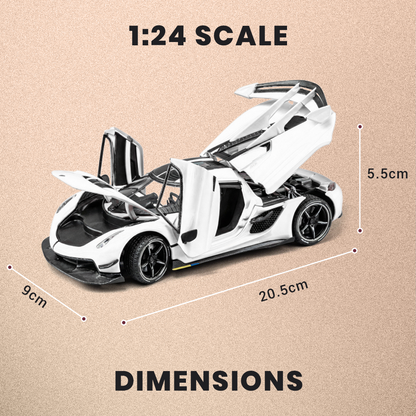 Koenigsegg 1:24 Scale Model Car with Smoke Effect