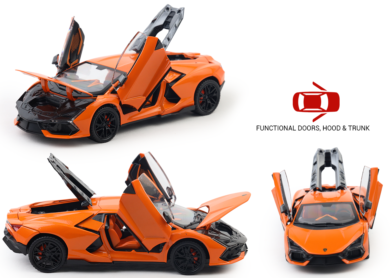 Lamborghini Daniel Street 1:24 Scale Model Car - Image 7