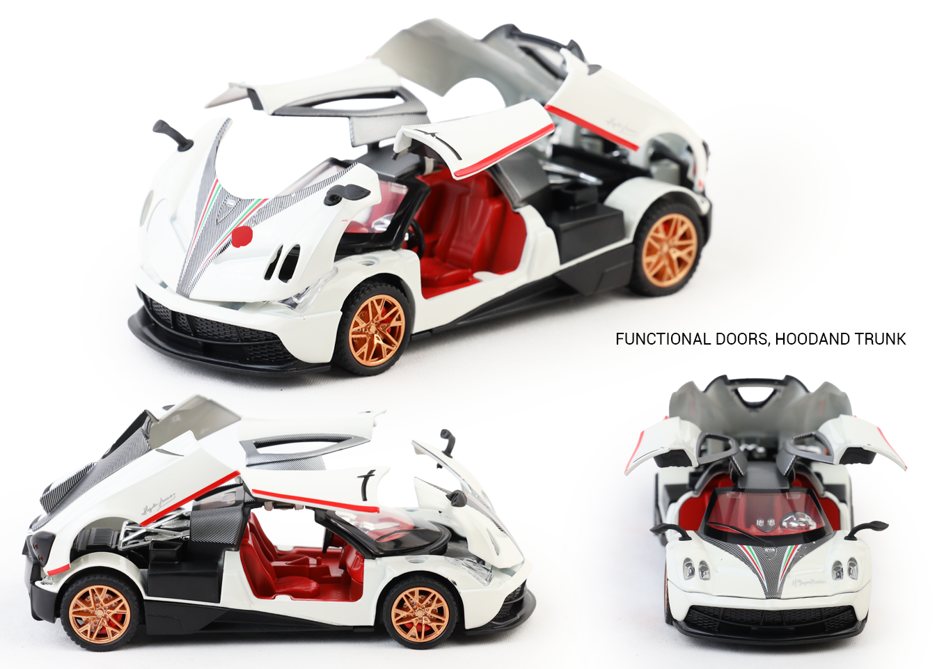 Pagani Fengshen 1:32 Scale Alloy Metal Pullback Toy car with Openable Doors Light Music