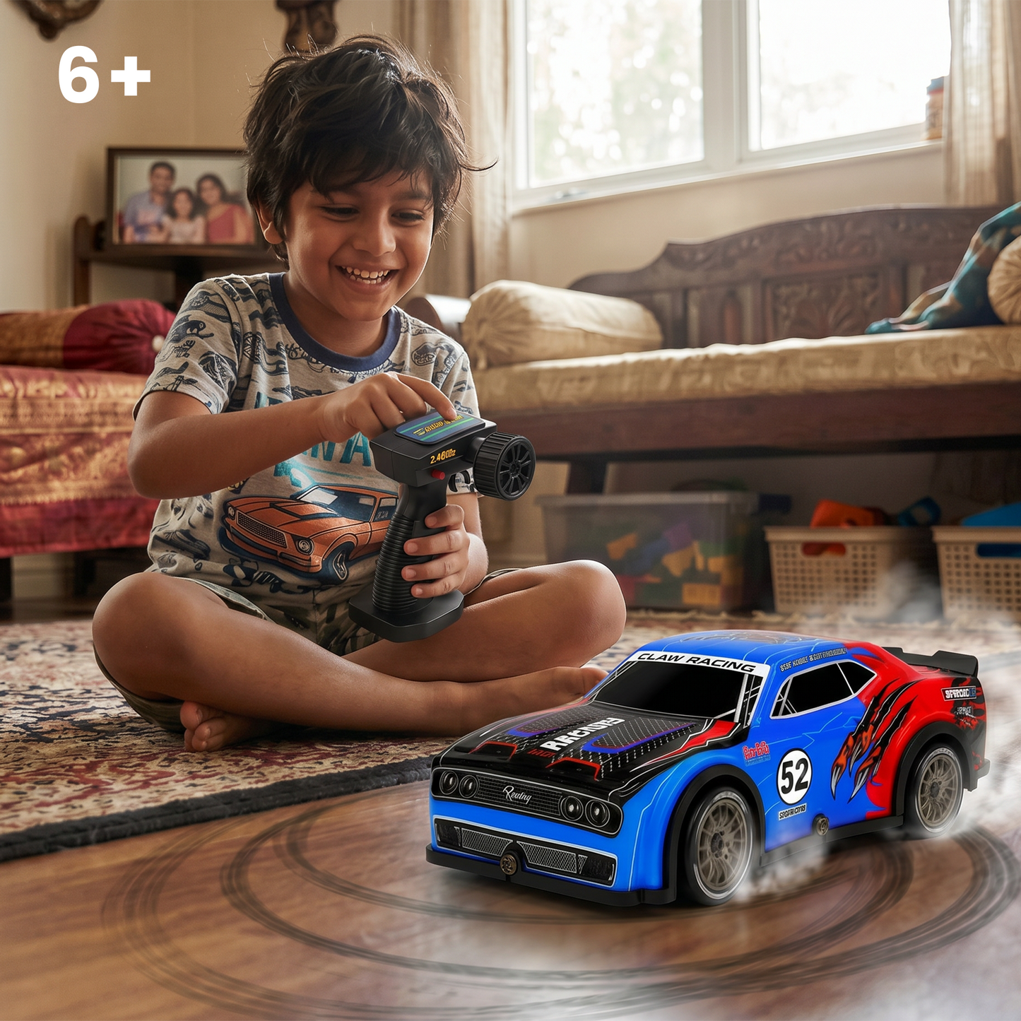 Rechargeable Remote Control - High Speed Drift Racing Car with Extra Drift Tires – Light & Smoke