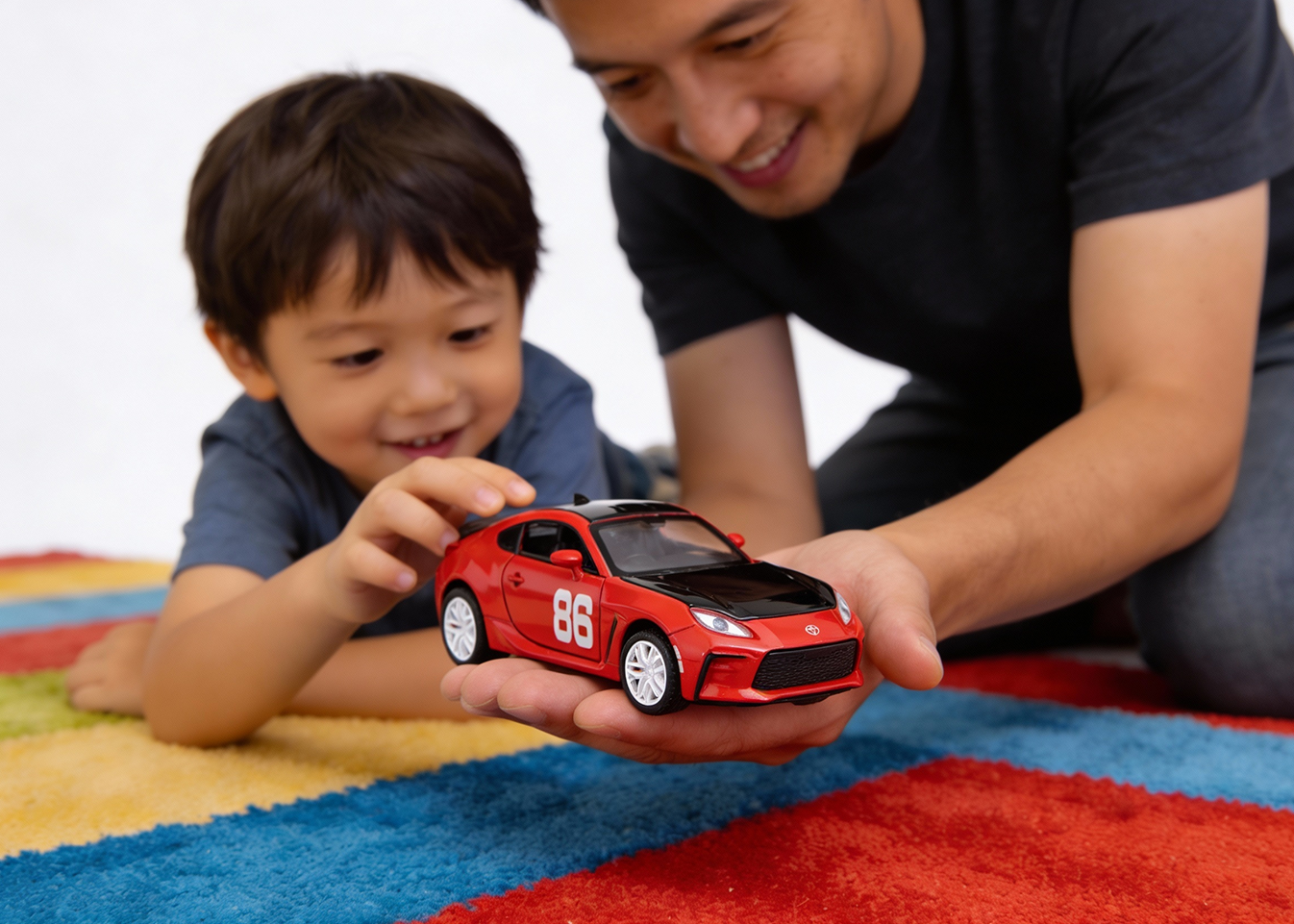 Toyota GR-86 1:32 Scale Alloy Metal Pullback Toy car with Openable Doors Light Music - Image 12