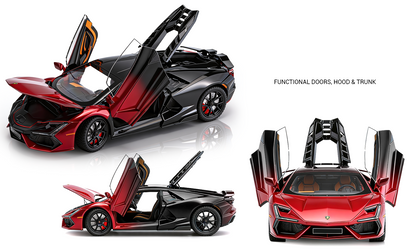 Lamborghini Revuelto 1:32 Scale Alloy Metal Pullback Toy car with Openable Doors Light Music