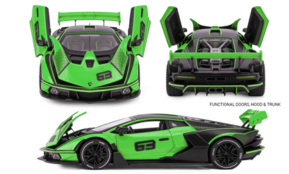 Lamborghini 1:32 Scale Alloy Metal Pullback Toy car with Openable Doors Light Music