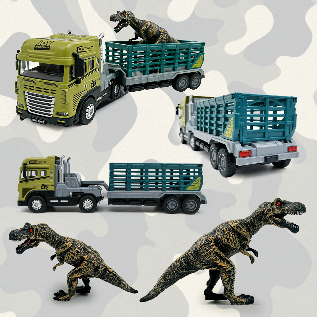 Rescue Series Alloy Trailer Truck - Tyrannosaurus Rex - Joy Junction Uncategorized (Image 11)
