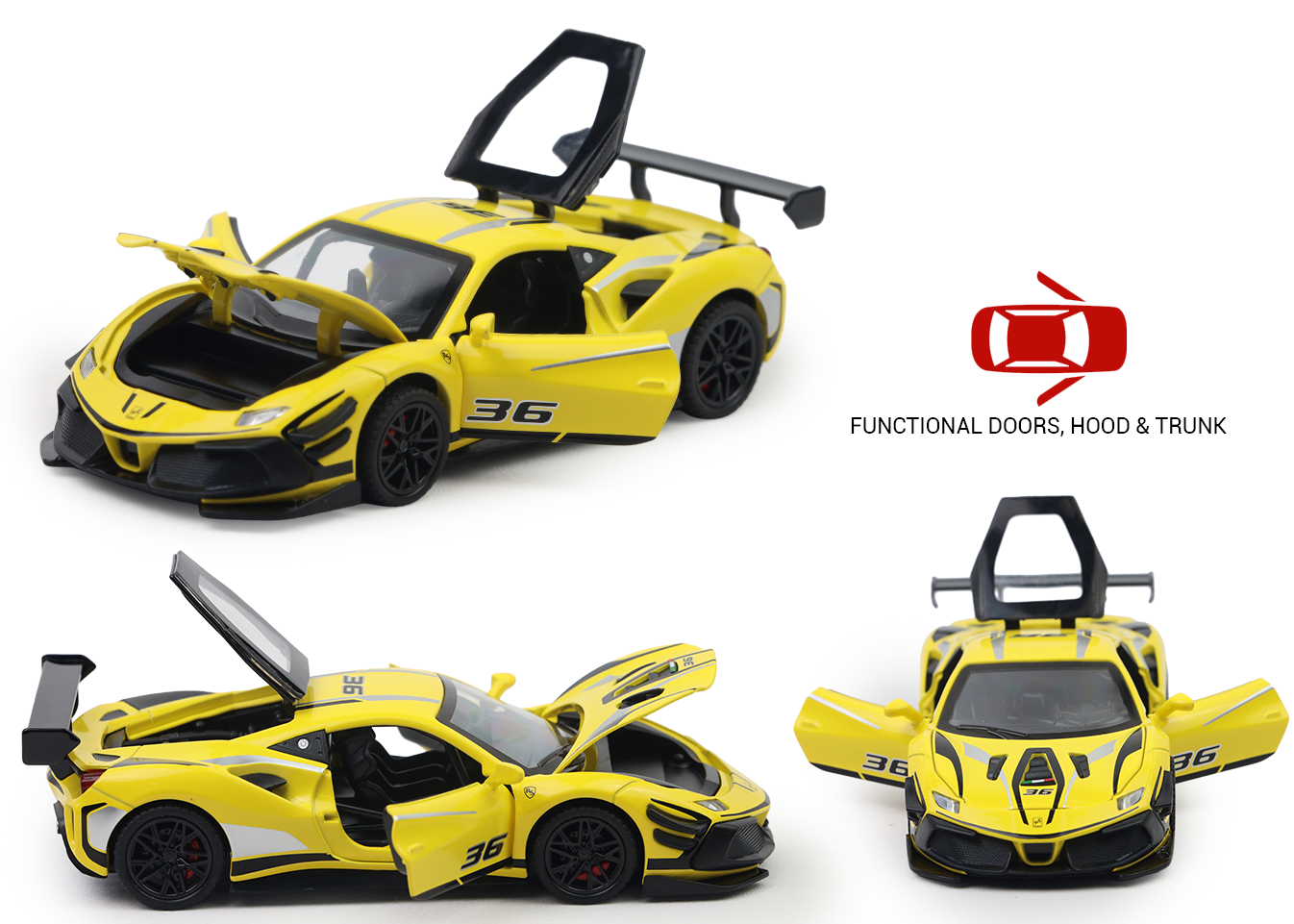 Ferrari 488 Track Version 1:32 Scale Model Car - Image 22