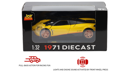 Pagani Huayra 1:32 Scale Alloy Metal Pullback Toy car with Openable Doors Light Music