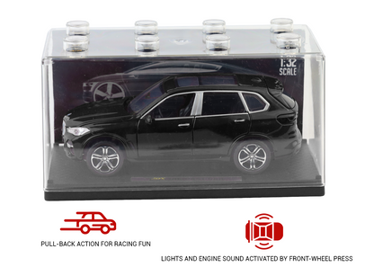 BMW X5 1:32 Scale Alloy Metal Pullback Toy car with Openable Doors Light Music