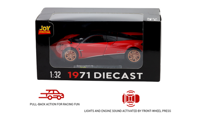 Pagani Huayra 1:32 Scale Alloy Metal Pullback Toy car with Openable Doors Light Music