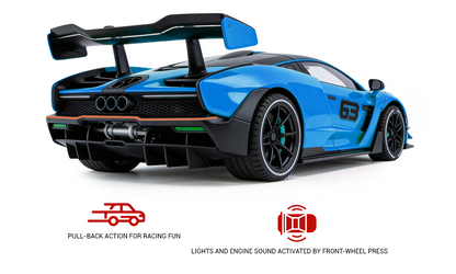 Lamborghini 1:32 Scale Alloy Metal Pullback Toy car with Openable Doors Light Music