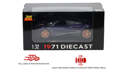 Pagani Huayra 1:32 Scale Alloy Metal Pullback Toy car with Openable Doors Light Music