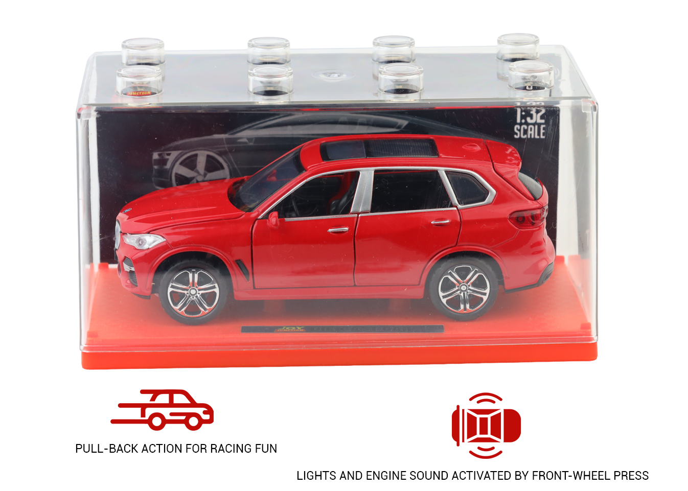 BMW X5 1:32 Scale Alloy Metal Pullback Toy car with Openable Doors Light Music