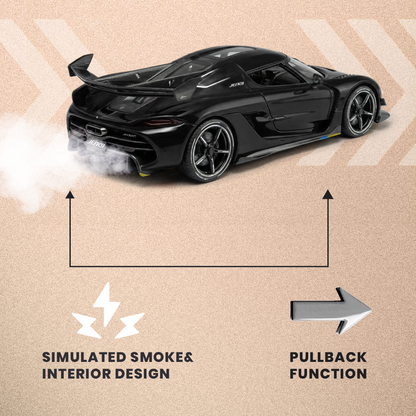Koenigsegg 1:24 Scale Model Car with Smoke Effect