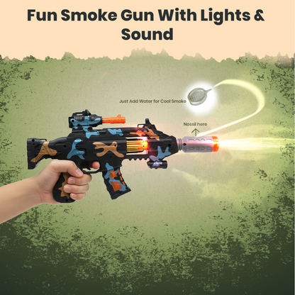 JOY JUNCTION Defender Gun with Light, Sound, Vibration & Smoke-Effect Musical Toy Gun | Future Gun Toy for Boys 3+ Years, Act