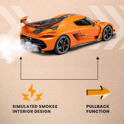 Koenigsegg 1:24 Scale Model Car with Smoke Effect