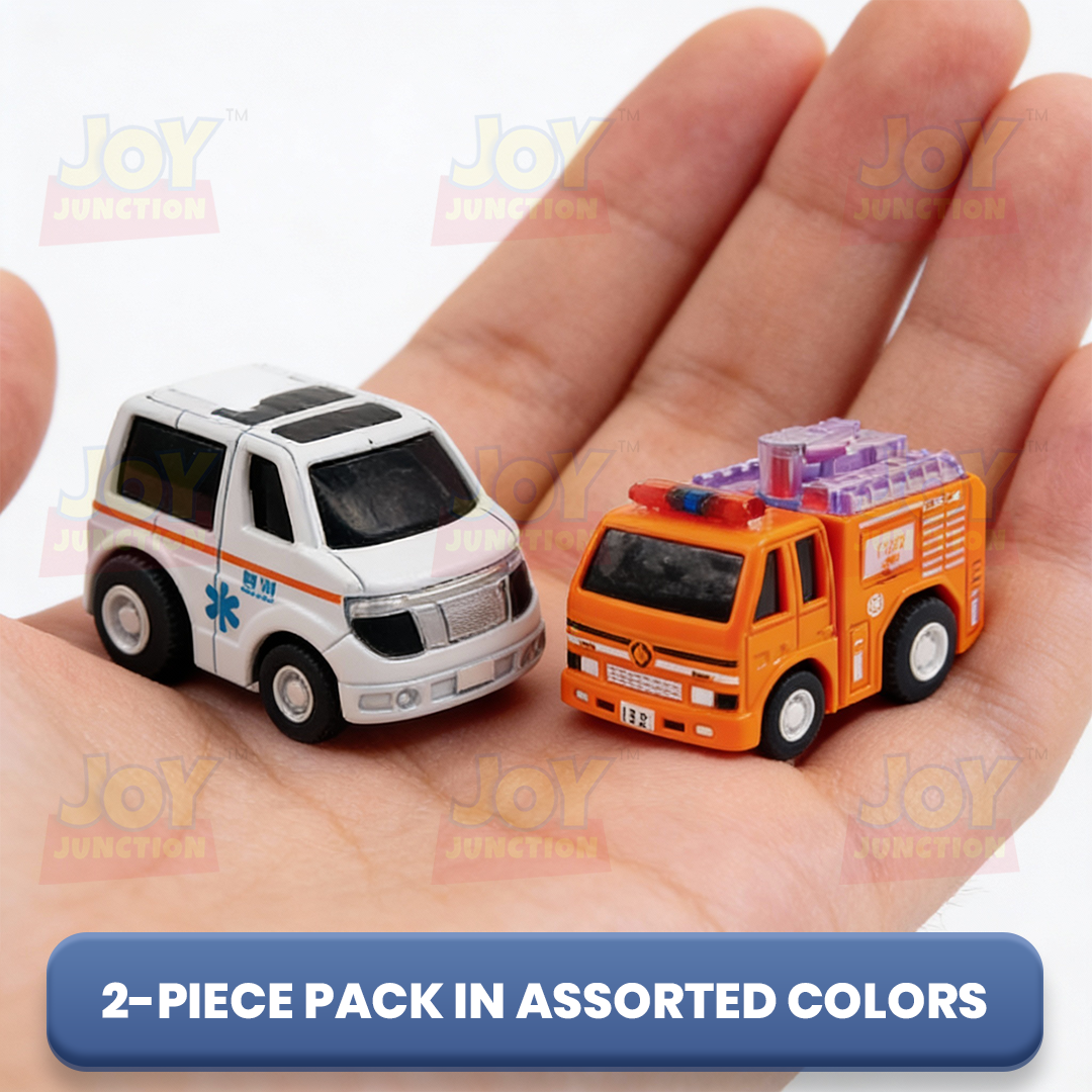 Mini Racer High Speed Transport-Series, Ambulance & Firetruck Pullback Toy (Pack of 2 Multicolors) - Joy Junction Uncategoriz