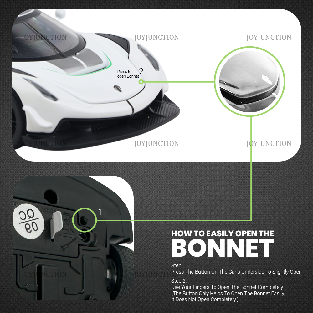 Koengseg Jesko Diecast Car 1:32 Scale – Metal Model with Lights, Sound & Pull-Back Action