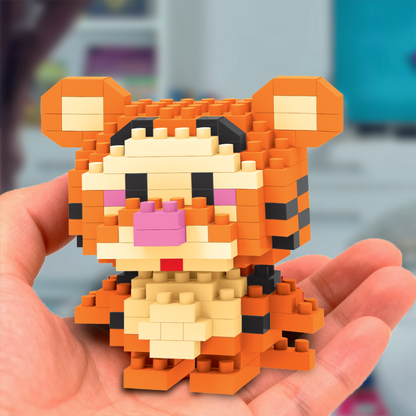 Tiger Mini DIY Building Blocks Set (195 Pcs) – Interlocking Construction Toys for Kids