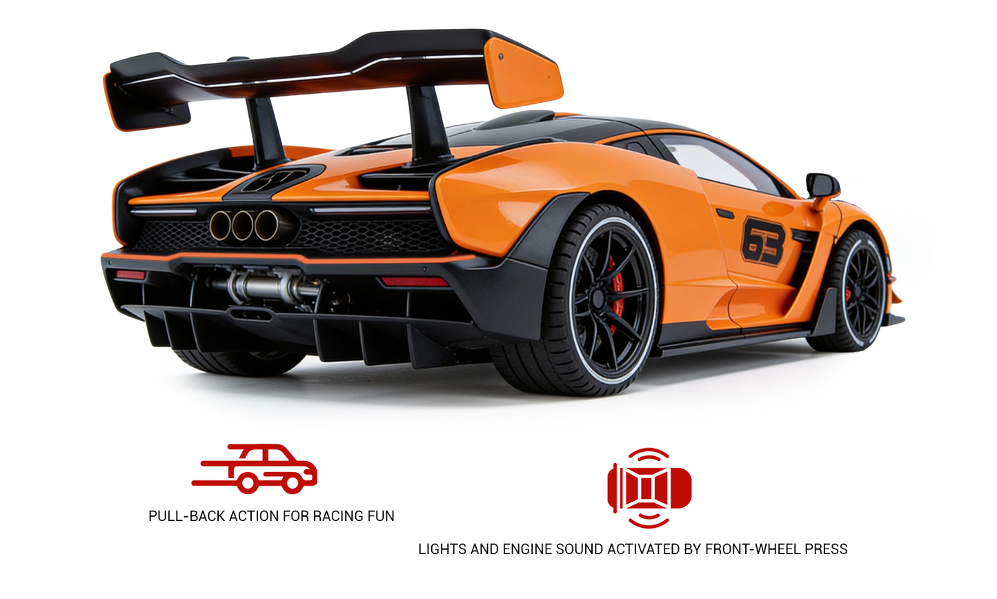 Lamborghini 1:32 Scale Alloy Metal Pullback Toy car with Openable Doors Light Music