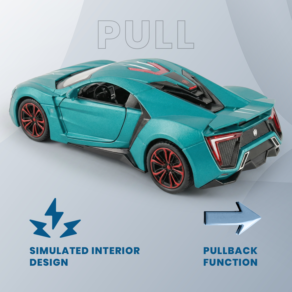 Lyken Super Run 1:24 Scale Model Car With Smoke Effect