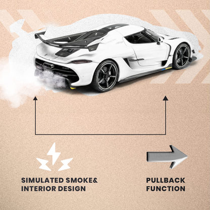 Koenigsegg 1:24 Scale Model Car with Smoke Effect