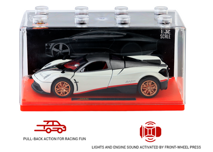 Pagani Fengshen 1:32 Scale Alloy Metal Pullback Toy car with Openable Doors Light Music