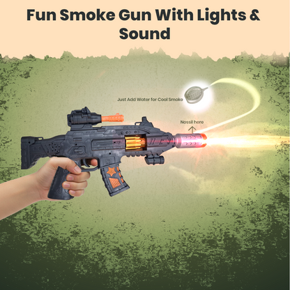 JOY JUNCTION Defender Gun with Light, Sound, Vibration & Smoke-Effect Musical Toy Gun | Future Gun Toy for Boys 3+ Years, Action with Realistic Effects