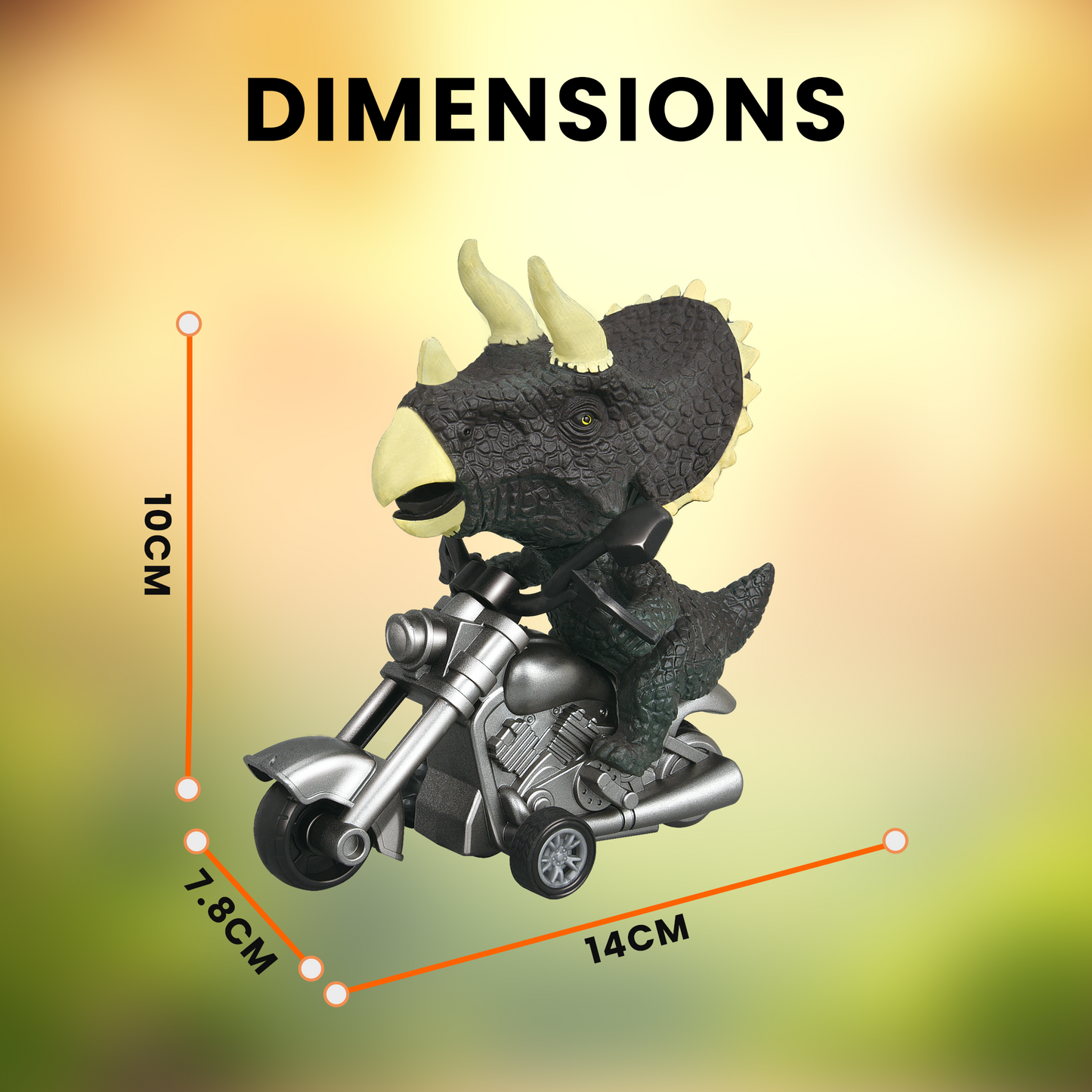 Friction Powered Push & Go Jungle Riders T-Rex - Animal Bike Toy for Kids, Detachable Animal, No Batteries Required