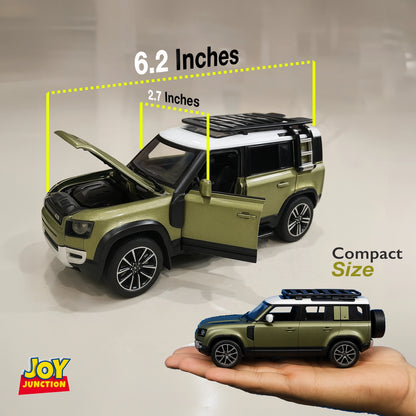 Land Roverr Defenderr 1:32 Scale Diecast Pull Back Toy Car with Openable Doors, Lights & Engine Sound