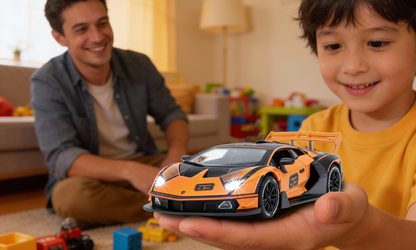 Lamborghini 1:32 Scale Alloy Metal Pullback Toy car with Openable Doors Light Music