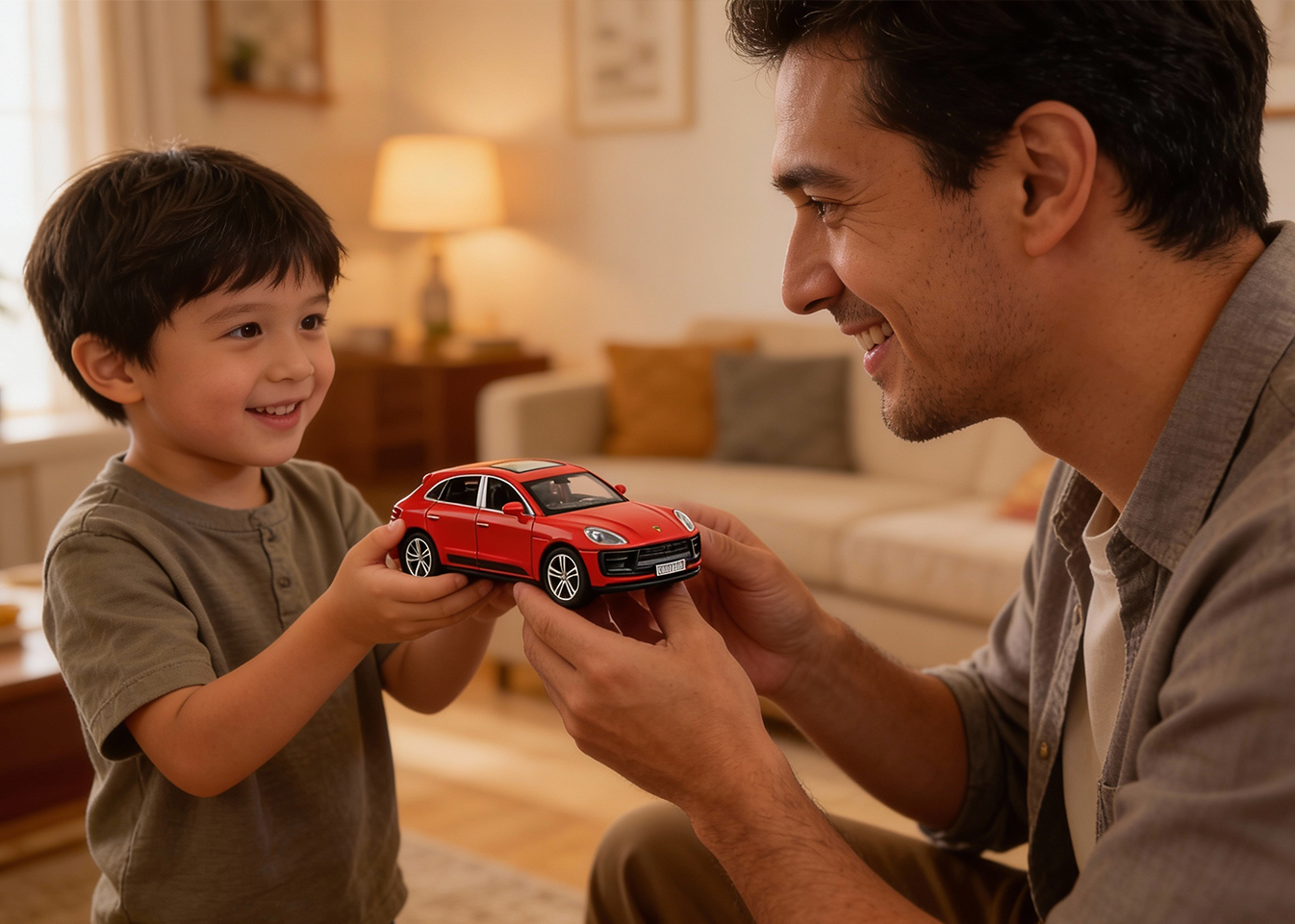 Porsche Macan 1:32 Scale Alloy Metal Pullback Toy car with Openable Doors Light Music