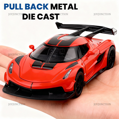 Koengseg Jesko Diecast Car 1:32 Scale – Metal Model with Lights, Sound & Pull-Back Action