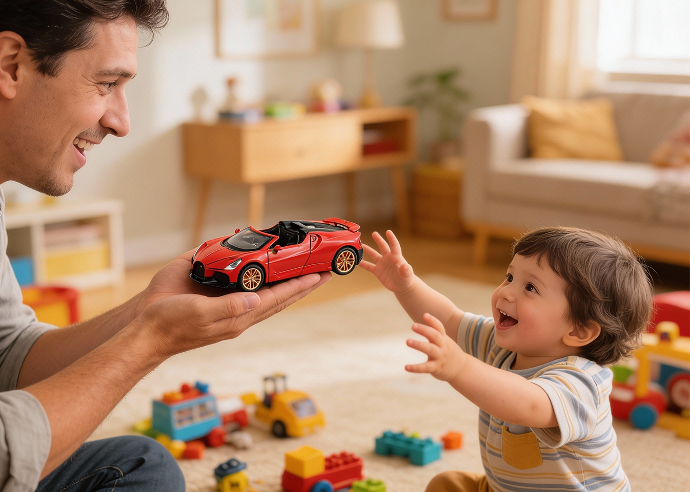 Bugatti Mistral 1:32 Scale Alloy Metal Pullback Toy car with Openable Doors Light Music